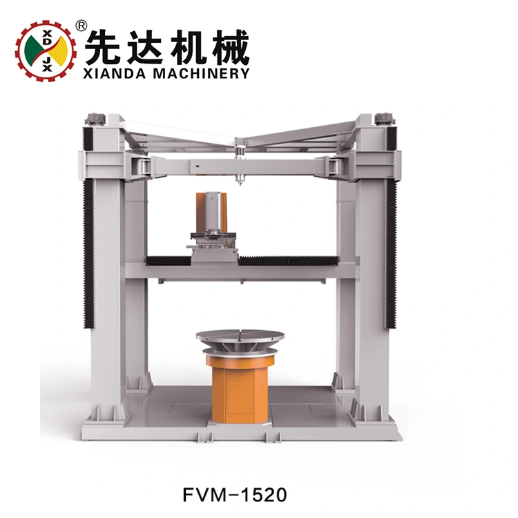 Macchina per incisione verticale su pietra CNC a 4 assi per statue e colonne 3D
